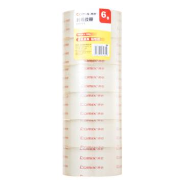 齐心 超透封箱胶带48mm*100y(6卷/筒) JT4810-6透明