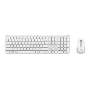 Logitech/罗技 无线蓝牙键鼠套装便携超薄键鼠套装 MK950 白色