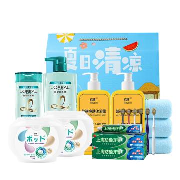 必敬 净享家套装C礼盒款洗护套装*1 洗衣凝珠*2 沐浴露*2 牙刷*1盒 牙膏*2 毛巾*2 净享C