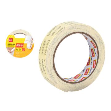 deli/得力 双面棉纸胶带/双面胶24mm*3m 白色 30419（大包装）