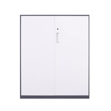 中阳 1090对开铁柜文件柜长900*宽400*高1090mm 办公柜拆装窄边柜 灰白色加厚款 ZY-ZBG-9