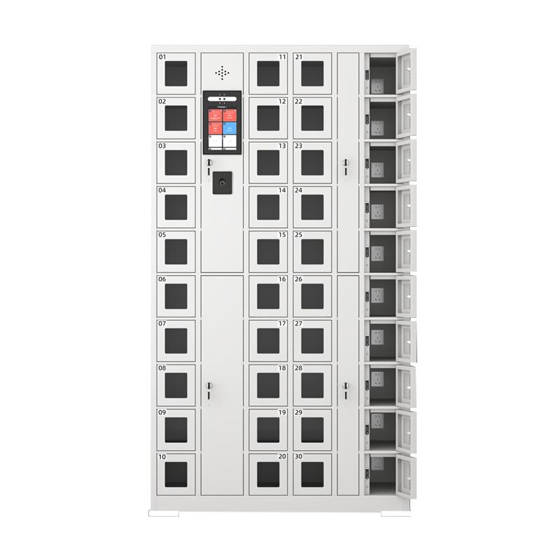 京图尚冠 智能手机柜40门可充电人脸识别+指纹灰白色1000*400*1800mm TD563