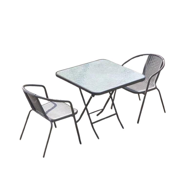 小如管家 藤编桌椅组合桌子：600x600x700mm 椅子：525x730x700mm XRZ-288 一桌2椅