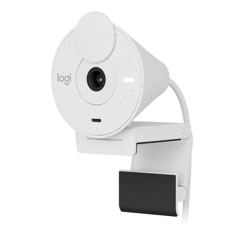 Logitech/罗技 视屏会议摄像头 BRIO 300白色 带麦克风隐私盖