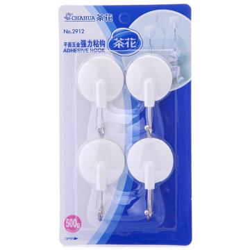 茶花 粘钩挂钩贴平面五金强力型 2912 4支/包