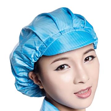 功成狮 条纹防静电鸭舌帽蓝色均码，10顶/袋 GW8077