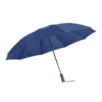 三极户外 10骨全自动反向伞 TP7399 碰击布+反光条藏青色