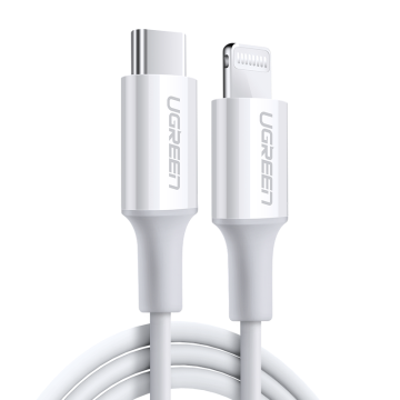 UGREEN 数据线Type-C转Lightning数据线 0.5m 白色 US171（60747）