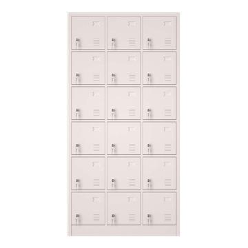 功成狮 18门（十八门）更衣柜冷轧钢0.4mm厚 900*350*1800mm 整装发货 GFCA0031