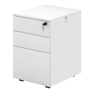 Raxwell 活动三推柜实木颗粒板带活动脚轮 400W*400D*625H ROFC2019
