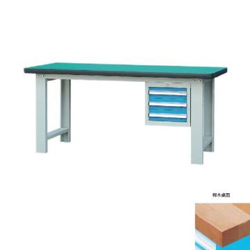 锐德 50mm榉木桌面单吊3抽柜重型工作桌2100W×750D×800H，载重:1000kg，不含安装 RD2012BJ