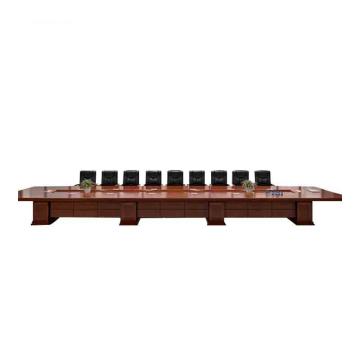 HiBoss 办公家具油漆贴实木皮办公桌洽谈桌大会议室桌11米11000*2400*760mm GJSP-103