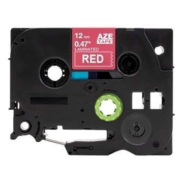 功成狮 标签色带，AZE-435GCDY0221 宽度12mm 红底白字，适用于兄弟ＴＺ系列标签机 GCDY0221