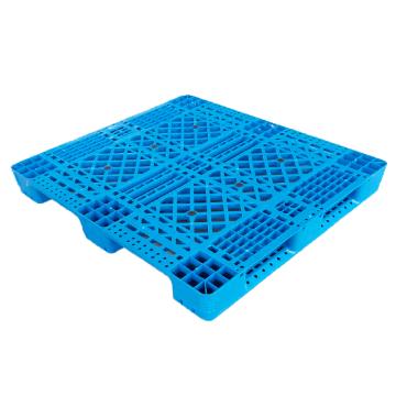 功成狮 塑料托盘，反川字网格，尺寸:1200×1000×150mm，动载:1.5t，静载:6t，蓝色，加4根钢管 GHSS0200