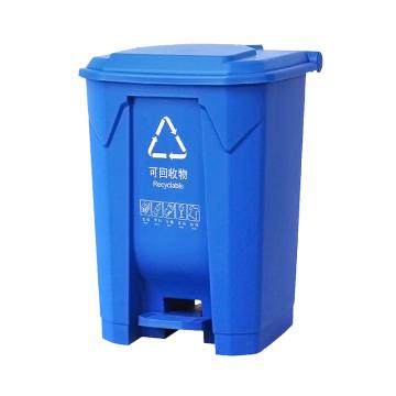 Raxwell 脚踏式分类垃圾桶 脚踏式分类垃圾桶 蓝色 80L (可回收垃圾)