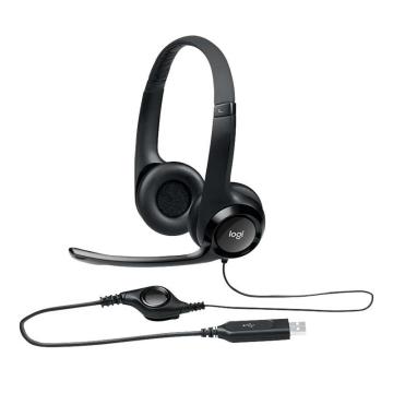 Logitech/罗技 戴式立体声耳机USB接口 H390