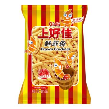 上好佳 休闲零食 鲜虾条，80g12袋
