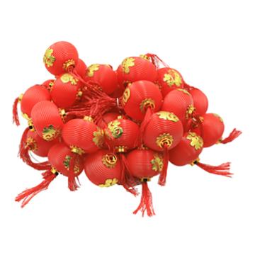纺派侬 LED春节金福圆灯笼灯串10米36灯-插电款，220V，可串联，6公分金福圆灯笼 FPNJFDC-SYC36-10