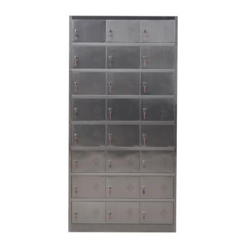 中阳 201不锈钢二十四门更衣柜900宽*350深*1800高 钢板厚度为0.7mm 灰白色 ZYB-29