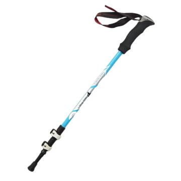 三极户外 外锁登山碳素轻便伸缩登山杖135cm TP3908 蓝色