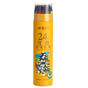 MG 筒装可擦带橡皮彩铅24色/筒装 AWPQ0508