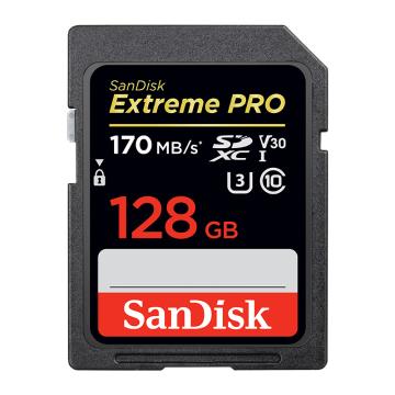 SanDisk/闪迪 SD存储卡U3 C10 V30 4K 至尊超极速版 读速170MB/s 写速90MB/s SDXXY/128G