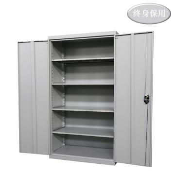 Raxwell 灰色双开门置物柜(四层板)尺寸(长×宽×高mm):1000×500×1800 RHST0022