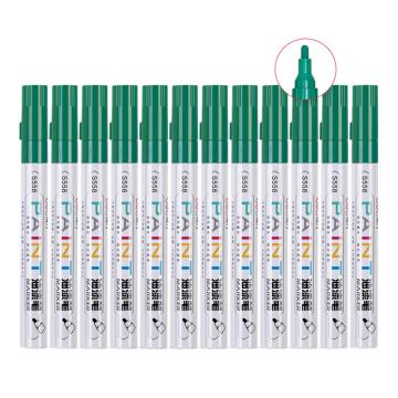 deli/得力 油漆笔工业补漆轮胎笔涂鸦笔 线幅2.0mm S558绿盒装