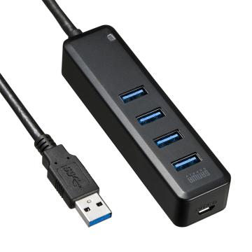 山业 USB集线器USB3.0*4 microUSB*1供电用 USB-3H405BK