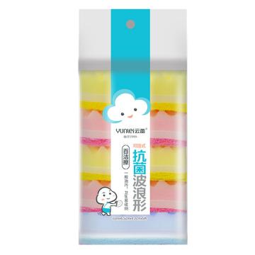 云蕾 百洁擦可挂式抗菌 5片 波浪形