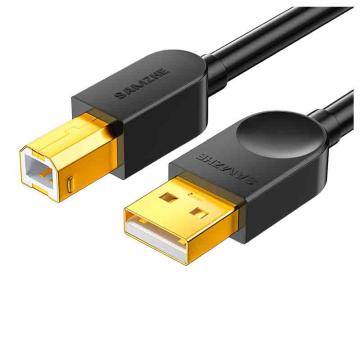 山泽 打印机数据线USB2.0高速打印机数据线AM/BM方口USB黑色 SD-15C  1.5米
