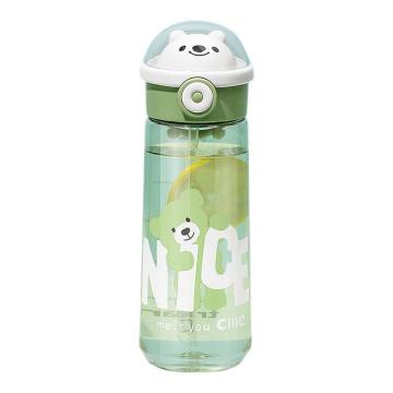 希乐 星际熊熊吸管杯tritan塑料水杯620ml XL-2311 绿色