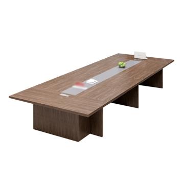 虎啸 现代板式会议桌接待洽谈长桌会议桌 6000*2000*750mm 胡桃色 hxjj-151