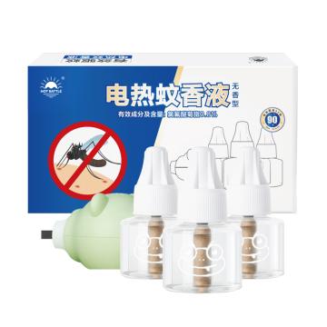 HOT BATTLE 电热蚊香液套装 无香型1器+蚊香液45ml*3瓶