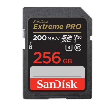 SanDisk/闪迪 SD存储卡U3 C10 V30 4K至尊超极速版数码相机内存卡 读速200MB/s 写速140MB/s SDSDXXY-256G-ZN4IN