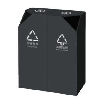 月桐 烤漆几何垃圾桶双桶 YTA-103B