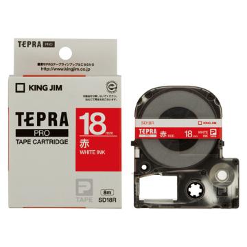 锦宫 标签色带白字红底 18mm×8m（鲜艳色） SD18R