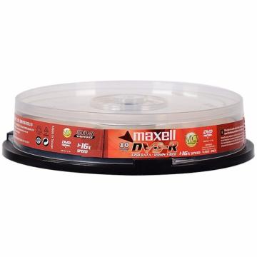 麦克赛尔 DVD-R光盘空白光盘 16速4.7G台产 10片桶装 DVD-R