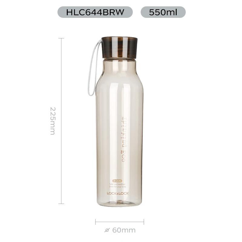 乐扣乐扣 LOCK&LOCK 一键式运动水杯容量：550ml 颜色：棕色 箱规：18个/箱 材质：食品级PC材质 HLC644BRW-OCH