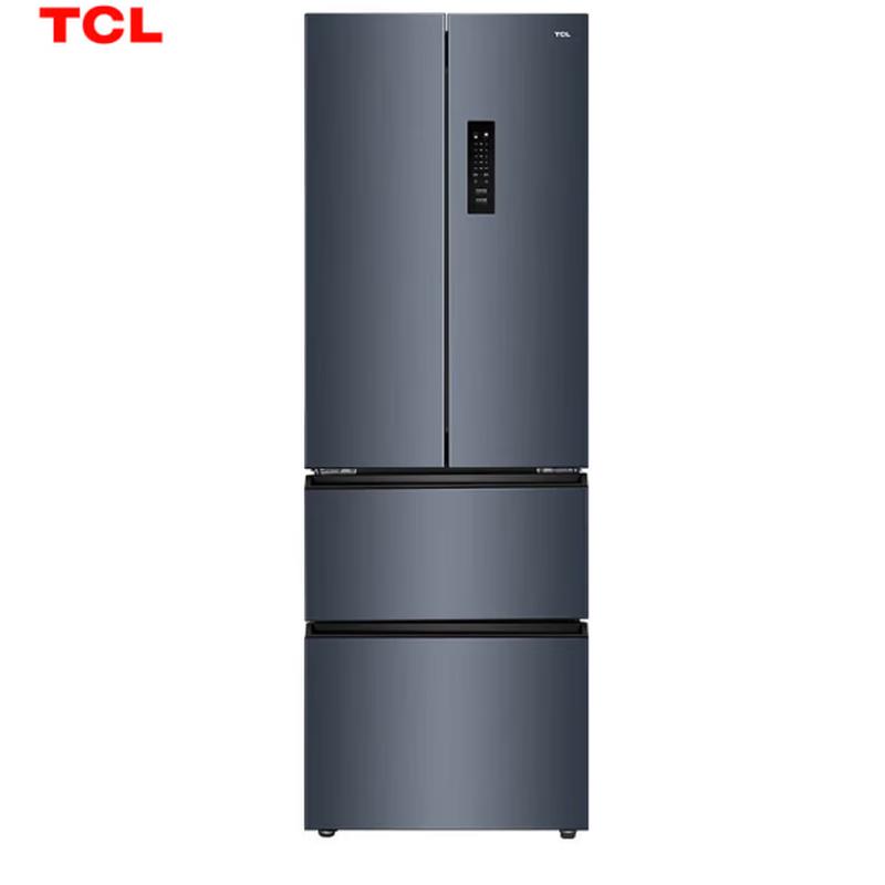 TCL 法式对开冰箱，容积320L，1级能效，风冷，变频 BCD-320CWP晶岩灰