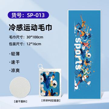 必敬 冷感运动毛巾速干健身跑步擦汗巾冰感吸汗 30x100cm 颜色随机