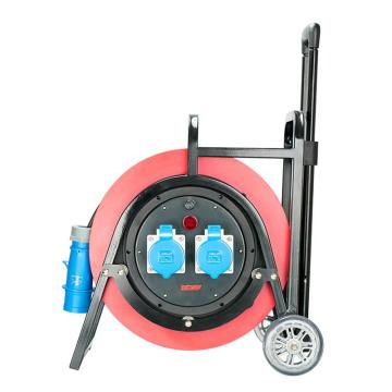 野狼 220V~250V32A工业插座IP44绕线盘拉车式电缆盘电源盘卷线盘带地线，带漏保 YLS410911100