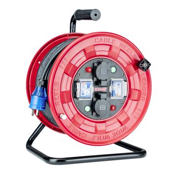 野狼 220V~250V10A绕线盘电缆盘电源盘卷线盘带地线，带漏保 YL33041050