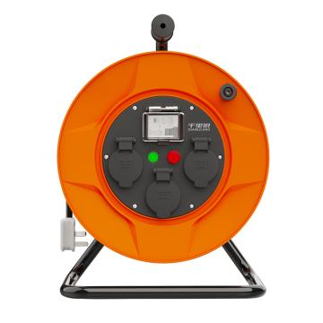 千里狼 电缆盘311系列 YZW-3*2.5 30米 16A防尘 2位五孔10A 桔色 220~250V WF931B103