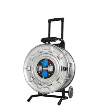 野狼 多功能电缆盘（250V IP44 100米 3×4 10A 国标孔 防漏电防尘 过热保护 ） 带地线，带漏保 YL-46CYS2-11100