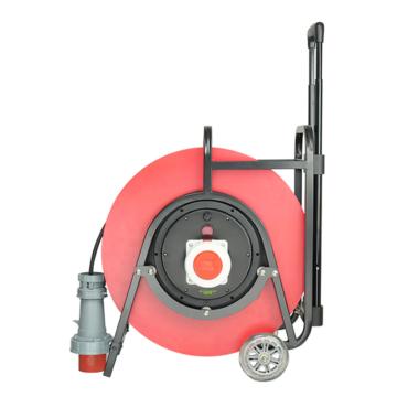 守护者 移动电缆盘轮车式400V工业移动电缆盘接线盘电源盘SHZ-SR133 3*10+2*6mm²*30米（ 1位63A5孔） 红色 SHZ-SR133
