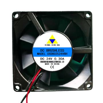 兴鑫大 方形DC散热风扇80*80*25MM，DC24V XXD802524VBH