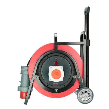 野狼 380V~400V63A工业插座IP67绕线盘拉车式电缆盘电源盘卷线盘带地线，带漏保 YLE36201830