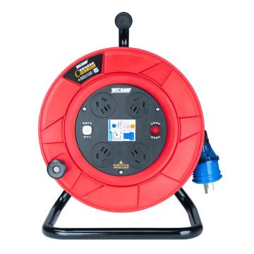 野狼 220V~250V10A绕线盘电缆盘电源盘卷线盘带地线，带漏保 YL27011030