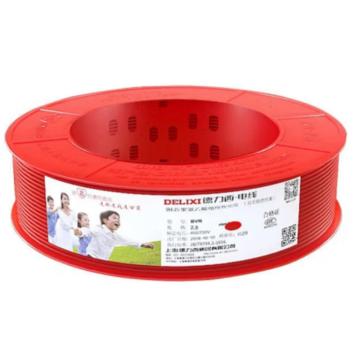 DELIXI/德力西 铜芯聚氯乙烯绝缘C级阻燃软电线 ZC-BVR-450/750V-1*6 蓝色 100m